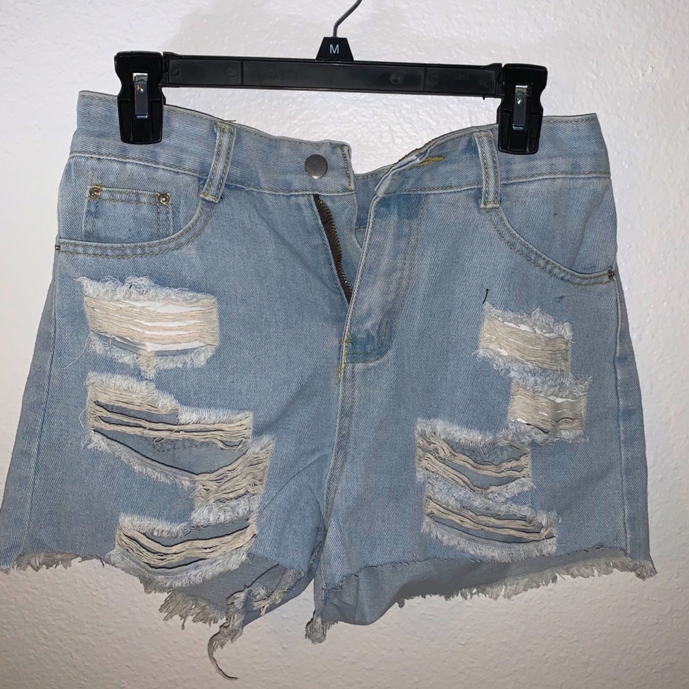 Romwe/Shein distressed shorts